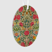 William Morris Rose Floral Chintz Pink Ornament (Vorderseite)