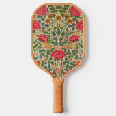 William Morris Rose Floral Chintz Pink Pickleball Schläger (Vorderseite)