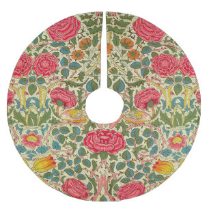 William Morris Rose Floral Chintz Pink Polyester Weihnachtsbaumdecke