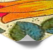 William Morris Rose Floral Chintz Pink Poster (Ecke)