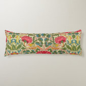 William Morris Rose Floral Chintz Pink Seitenschläferkissen (Vorderseite)