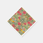 William Morris Rose Floral Chintz Pink Serviette (Ecke)