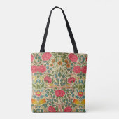 William Morris Rose Floral Chintz Pink Tasche (Rückseite)