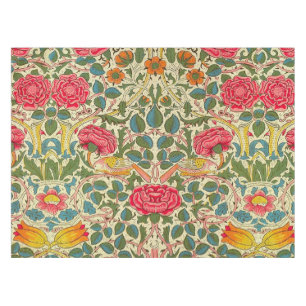 William Morris Rose Floral Chintz Pink Tischdecke