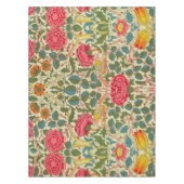 William Morris Rose Floral Chintz Pink Tischdecke (Vorderseite)