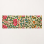 William Morris Rose Floral Chintz Pink Yogamatte (Rückseite (Horizontal))
