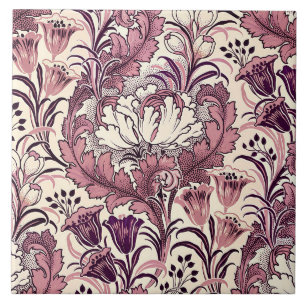 William Morris Rose Gold Creme Blumenmuster Fliese
