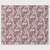 William Morris Rose Gold Creme Blumenmuster Geschenkpapier (Flach)