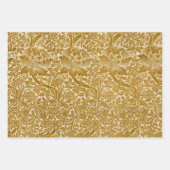 William Morris Rose & Thistle Blumengoldenrot Geschenkpapier Set (Vorderseite)