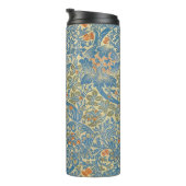 William Morris Rose & Thistle Floral Blue Thermosbecher (Nach rechts gedreht)