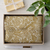 William Morris Rose & Thistle Floral Golden Seidenpapier (Geschenk)
