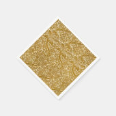 William Morris Rose & Thistle Floral Golden Serviette (Ecke)