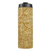 William Morris Rose & Thistle Floral Golden Thermosbecher (Vorderseite)