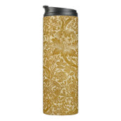 William Morris Rose & Thistle Floral Golden Thermosbecher (Nach rechts gedreht)