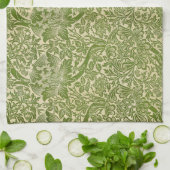 William Morris Rose & Thistle Floral Green Geschirrtuch (Gefaltet)
