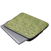 William Morris Rose & Thistle Floral Green Laptopschutzhülle (Vorne Knopf)