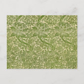 William Morris Rose & Thistle Floral Green Postkarte (Vorderseite)