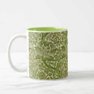 William Morris Rose & Thistle Floral Green Zweifarbige Tasse