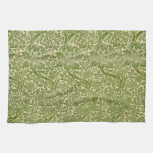 William Morris Rose & Thistle Floral Grün Geschirrtuch