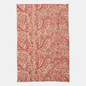 William Morris Rose & Thistle Floral Red Geschirrtuch (Vertikal)
