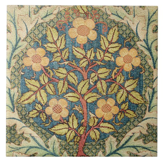 William Morris Rose Wreath Cushion Cover Classic Fliese (Vorderseite)