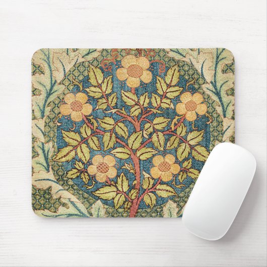 William Morris Rose Wreath Cushion Cover Classic Mousepad (Mit Mouse)