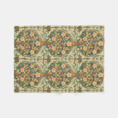 William Morris Rose Wreath (geteert) Fleecedecke (Vorderseite (Horizontal))
