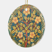 William Morris Rose Wreath Keramik Ornament (Links)