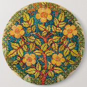 William Morris Rose Wreath: Klassische Künste und Button (Vorderseite)