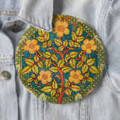 William Morris Rose Wreath: Klassische Künste und Button (Beispiel)