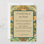 William Morris Rose Wreath: Klassische Künste und  Einladung (Rückseite)