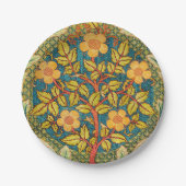 William Morris Rose Wreath: Klassische Künste und  Pappteller (Vorderseite)