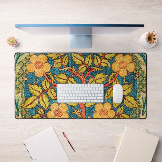 William Morris Rose Wreath: Klassische Künste und  Schreibtischunterlage (Büro 1)