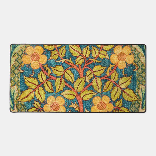 William Morris Rose Wreath: Klassische Künste und Schreibtischunterlage (Vorderseite)