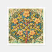 William Morris Rose Wreath: Klassische Künste und Serviette (Vorderseite)