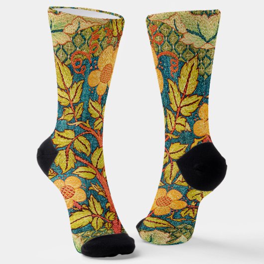 William Morris Rose Wreath: Klassische Künste und Socken (Gewinkelt)