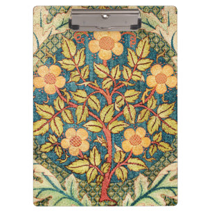 William Morris Rose Wreath Klemmbrett