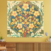 William Morris Rose Wreath Leinwanddruck (Insitu (Wohnzimmer))