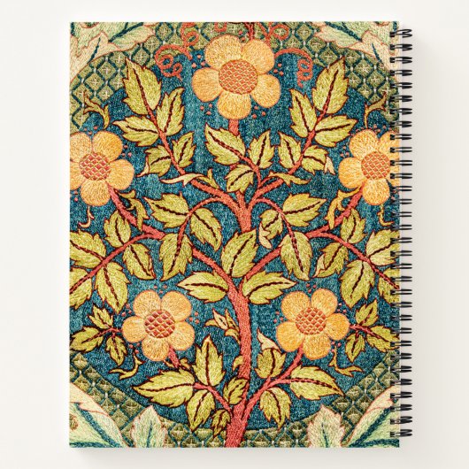 William Morris Rose Wreath Notizblock (Rückseite)
