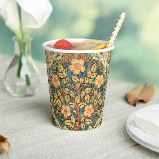William Morris Rose Wreath Pappbecher (In Situ)