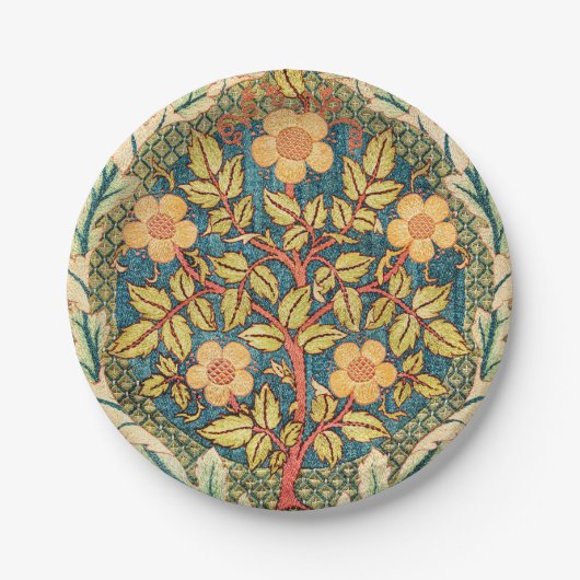 William Morris Rose Wreath  Pappteller (Vorderseite)