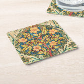 William Morris Rose Wreath Rechteckiger Pappuntersetzer (angewinkelt)