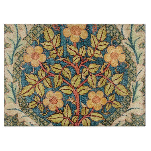 William Morris Rose Wreath Schneidebrett (Vorderseite)