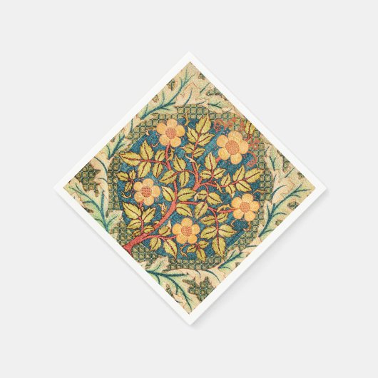William Morris Rose Wreath Serviette (Ecke)