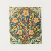 William Morris Rose Wreath Wandteppich (Vorderseite)