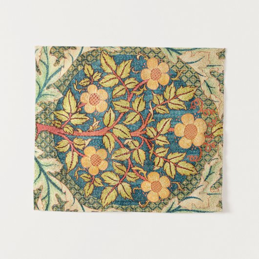 William Morris Rose Wreath  Wandteppich (Vorderseite (Horizontal))
