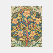 William Morris Rose Wreath (Zoomed) Throw Blanket Fleecedecke (Vorderseite)