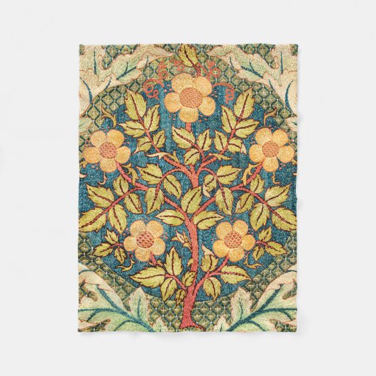 William Morris Rose Wreath (Zoomed) Throw Blanket Fleecedecke (Vorderseite)