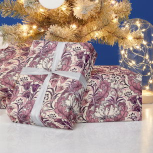 William Morris Roségold-Creme-Blumenmuster Geschenkpapier