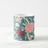 William Morris Roségold Grün Blau Blumenmuster Kaffeetasse (Mittel)